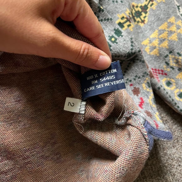 Vintage American Eagle Long Sleeve Polo Shirt Mens Large Holiday Christmas Theme - Picture 8 of 16